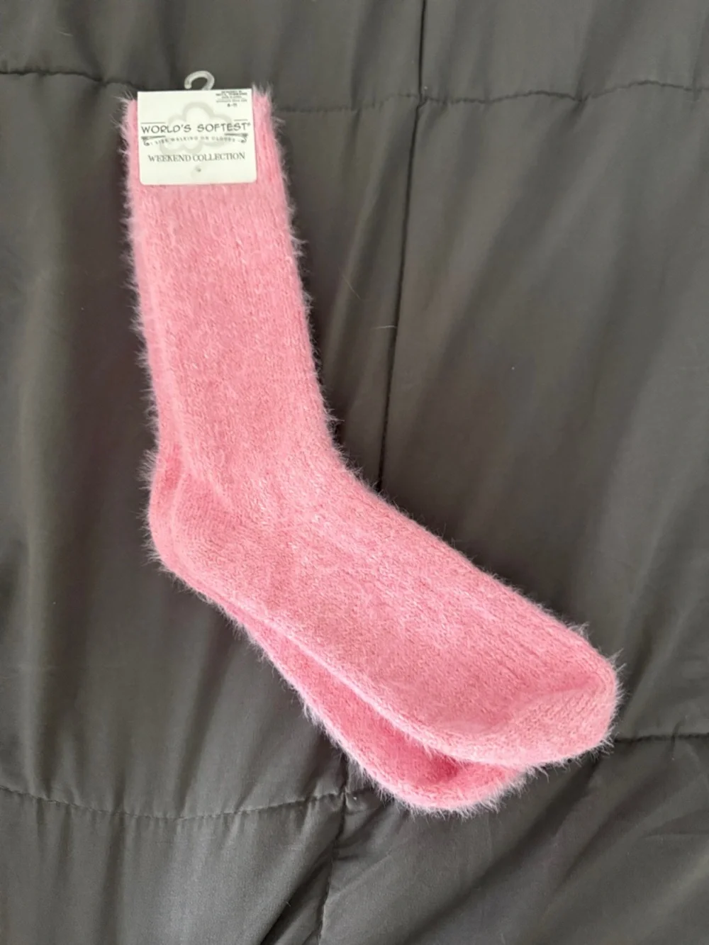 Plush Fuzzy Socks candy pink size 6-11